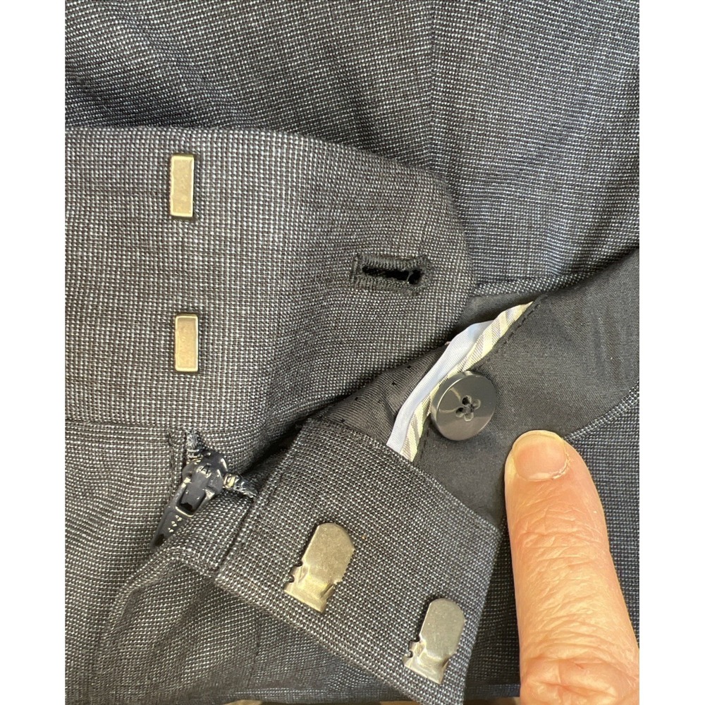 Banana Republic Pants Womens 12 Blue The Martin Fit Dress Wool Blend Stretch - Picture 6 of 12